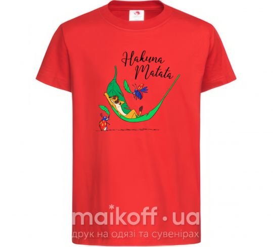 Дитяча футболка Hakuna Matata Червоний фото
