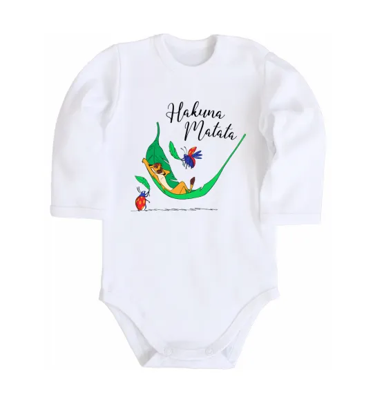 Дитячий бодік Hakuna Matata Білий фото