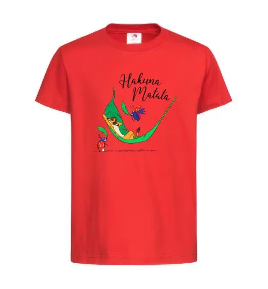 Детская футболка Hakuna Matata Красный фото
