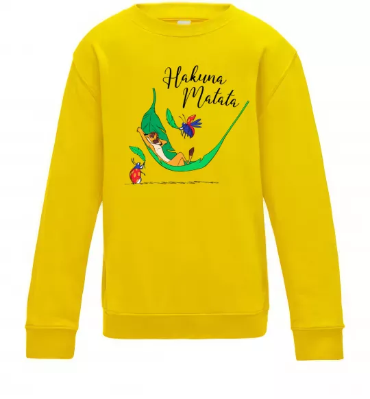 Дитячий світшот Hakuna Matata Сонячно жовтий фото