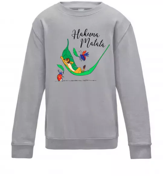 Дитячий світшот Hakuna Matata Сірий меланж фото