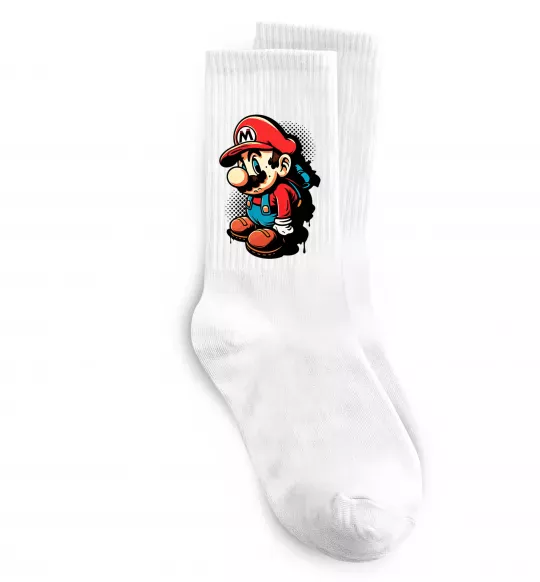 Шкарпетки Super Mario Білий фото