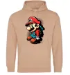 Мужская толстовка (худи) Super Mario Песочный фото