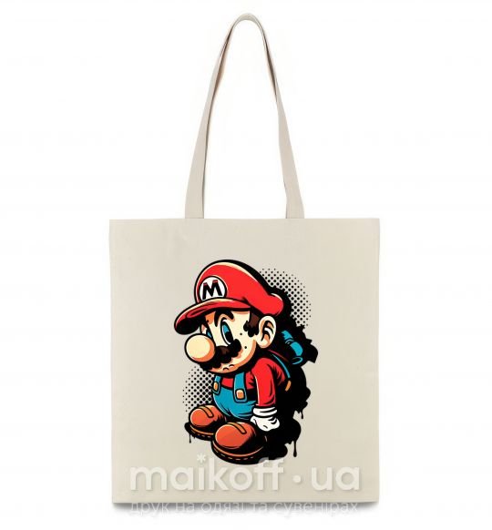 Еко-сумка Super Mario Бежевий фото