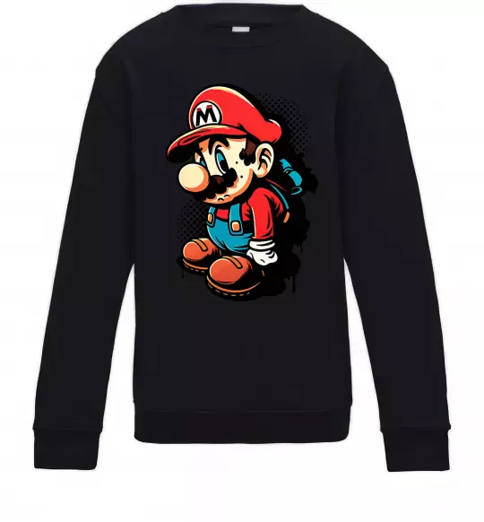 Детский Свитшот Super Mario Черный фото