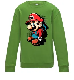 Детский Свитшот Super Mario Лаймовый фото