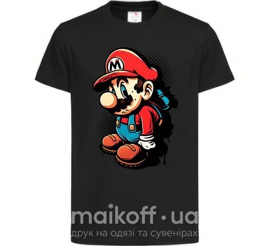 Дитяча футболка Super Mario Чорний фото