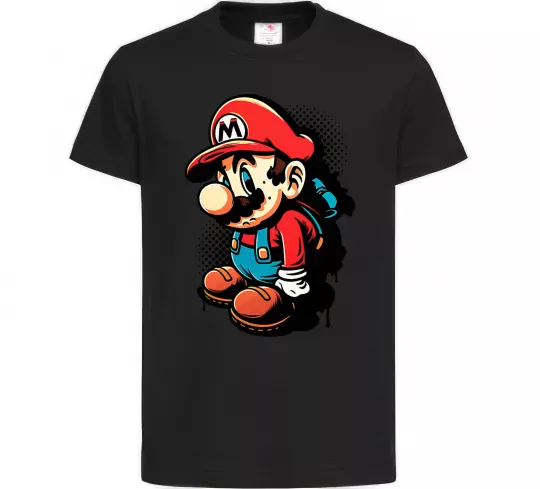 Дитяча футболка Super Mario Чорний фото