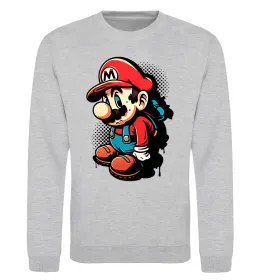 Світшот Super Mario Сірий меланж фото