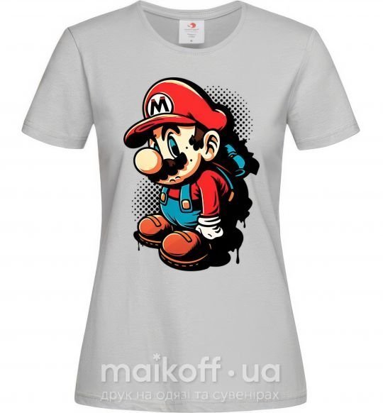 Женская футболка Super Mario Серый фото