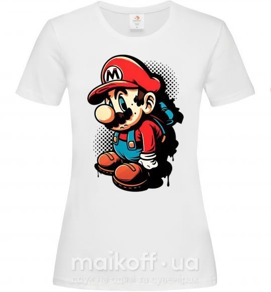 Женская футболка Super Mario Белый фото