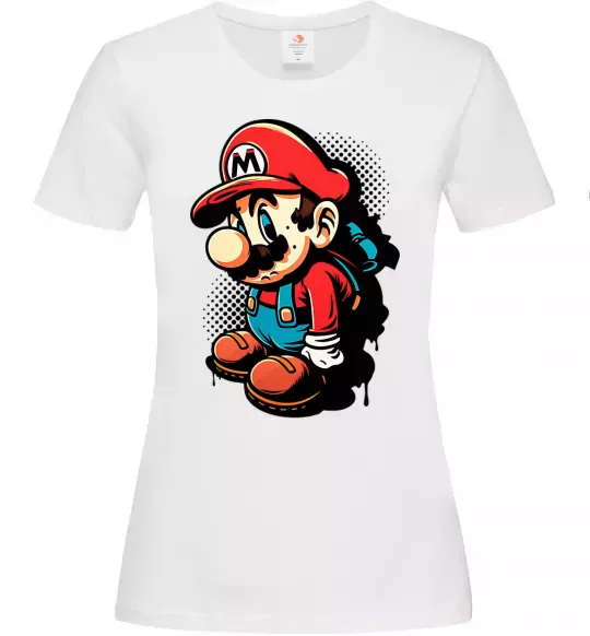 Женская футболка Super Mario Белый фото
