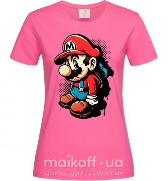 Женская футболка Super Mario Ярко-розовый фото