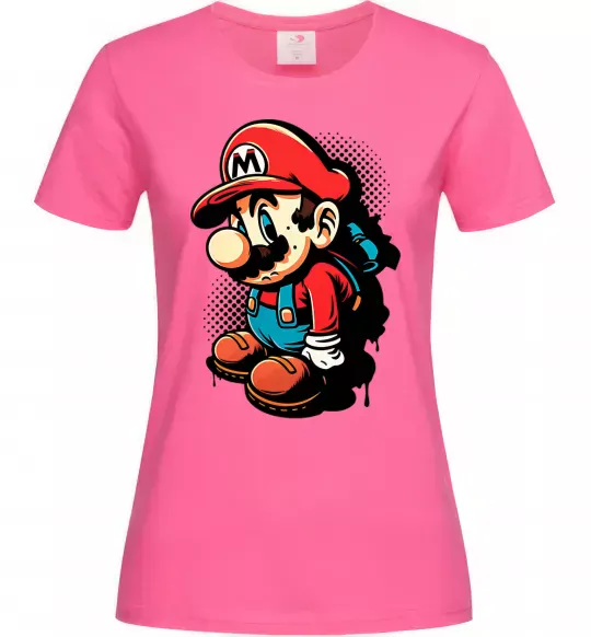 Женская футболка Super Mario Ярко-розовый фото