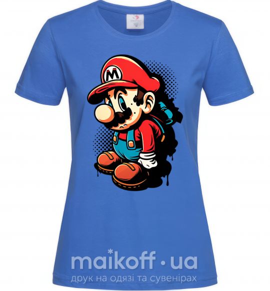 Женская футболка Super Mario Ярко-синий фото
