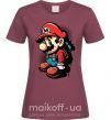 Жіноча футболка Super Mario Бордовий фото