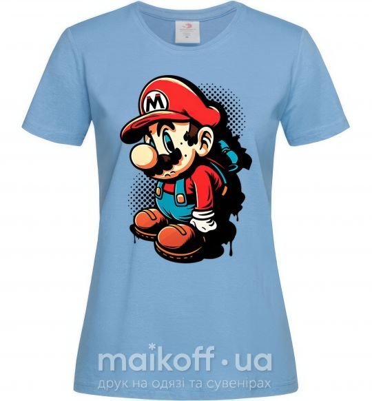 Женская футболка Super Mario Голубой фото