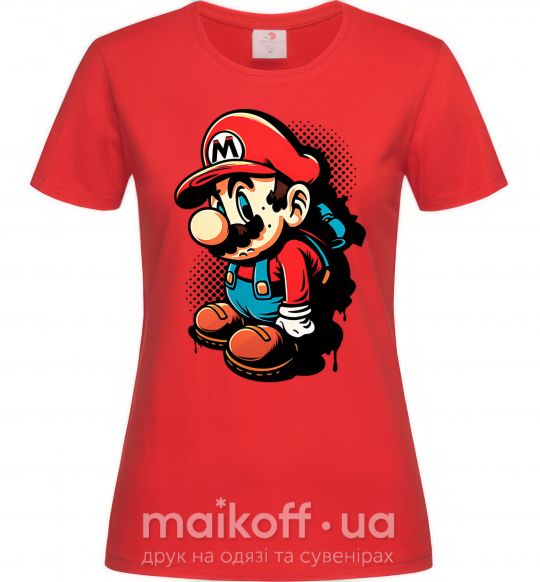 Женская футболка Super Mario Красный фото