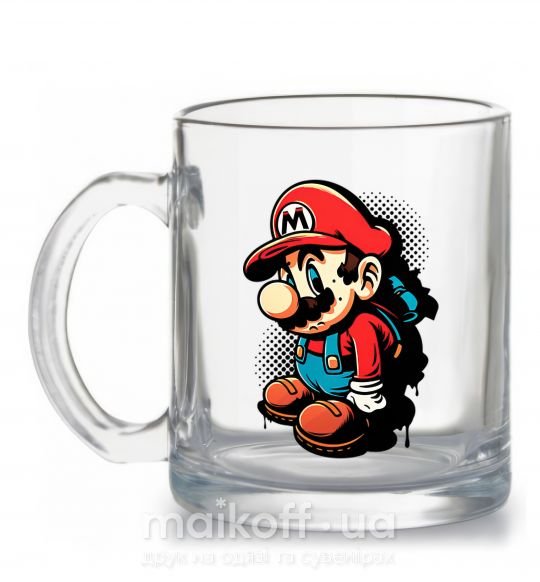 Чашка скляна Super Mario Прозорий фото