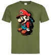 Мужская футболка Super Mario Оливковый фото