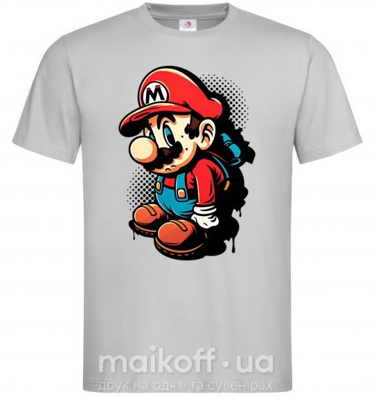Мужская футболка Super Mario Серый фото