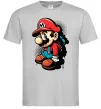 Мужская футболка Super Mario Серый фото