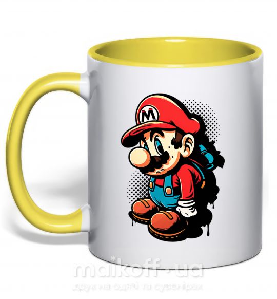 Чашка с цветной ручкой Super Mario Солнечно желтый фото