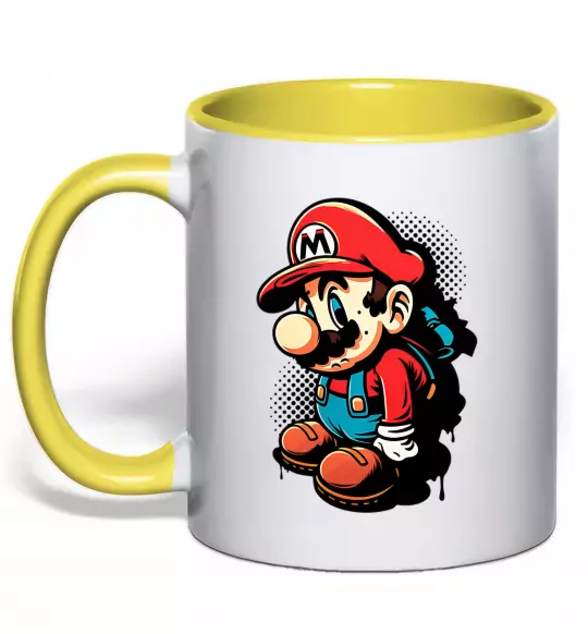 Чашка с цветной ручкой Super Mario Солнечно желтый фото