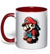 Чашка з кольоровою ручкою Super Mario Червоний фото
