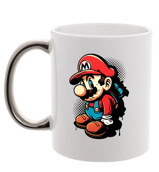 Чашка с цветной ручкой Super Mario Серебро фото