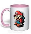 Чашка з кольоровою ручкою Super Mario Ніжно рожевий фото