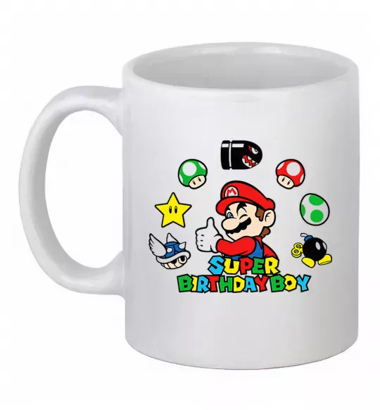 Чашка керамічна Super birthday boy Білий фото