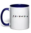 Чашка з кольоровою ручкою Friends logo Глибокий темно-синій фото