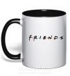 Чашка з кольоровою ручкою Friends logo Чорний фото