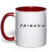 Чашка з кольоровою ручкою Friends logo Червоний фото