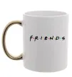 Чашка з кольоровою ручкою Friends logo Золото фото