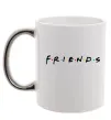 Чашка з кольоровою ручкою Friends logo Срібло фото