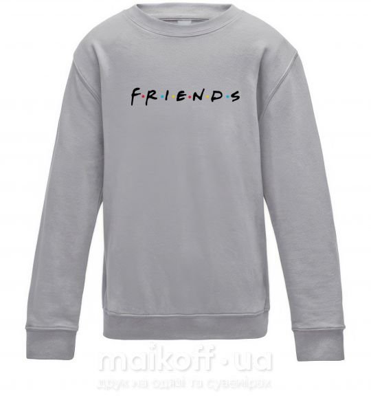 Детский Свитшот Friends logo Серый меланж фото