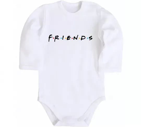 Детский боди Friends logo Белый фото