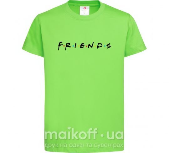 Дитяча футболка Friends logo Лаймовий фото