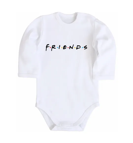 Детский боди Friends logo Белый фото