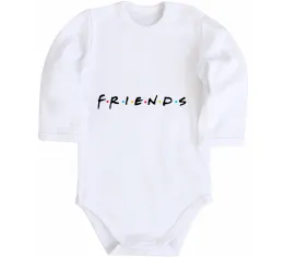 Детский боди Friends logo Белый фото