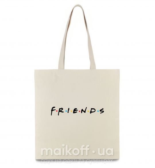 Еко-сумка Friends logo Бежевий фото