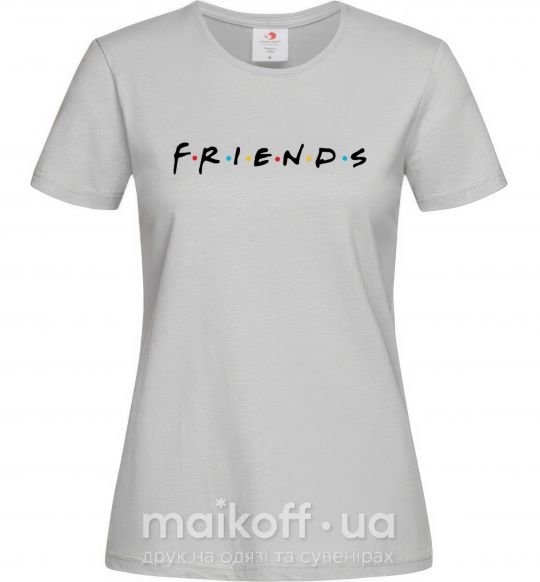 Женская футболка Friends logo Серый фото