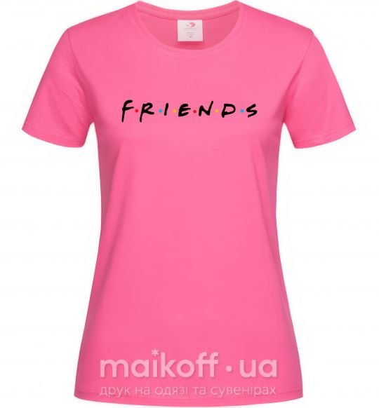 Жіноча футболка Friends logo Яскраво-рожевий фото