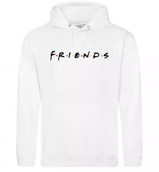 Чоловіча толстовка (худі) Friends logo Білий фото