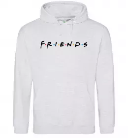 Женская толстовка (худи) Friends logo Серый меланж фото