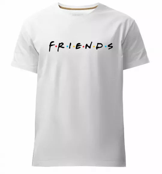 Мужская премиум футболка Friends logo Белый фото