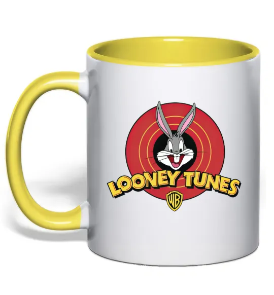 Чашка з кольоровою ручкою Looney Tunes Лимонний фото