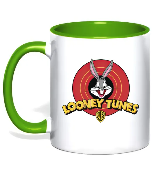 Чашка з кольоровою ручкою Looney Tunes Лаймовий фото